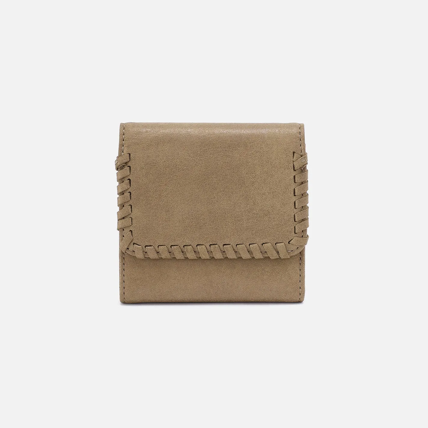 Foray Small Wallet In Metallic Leather - Burnished Sage