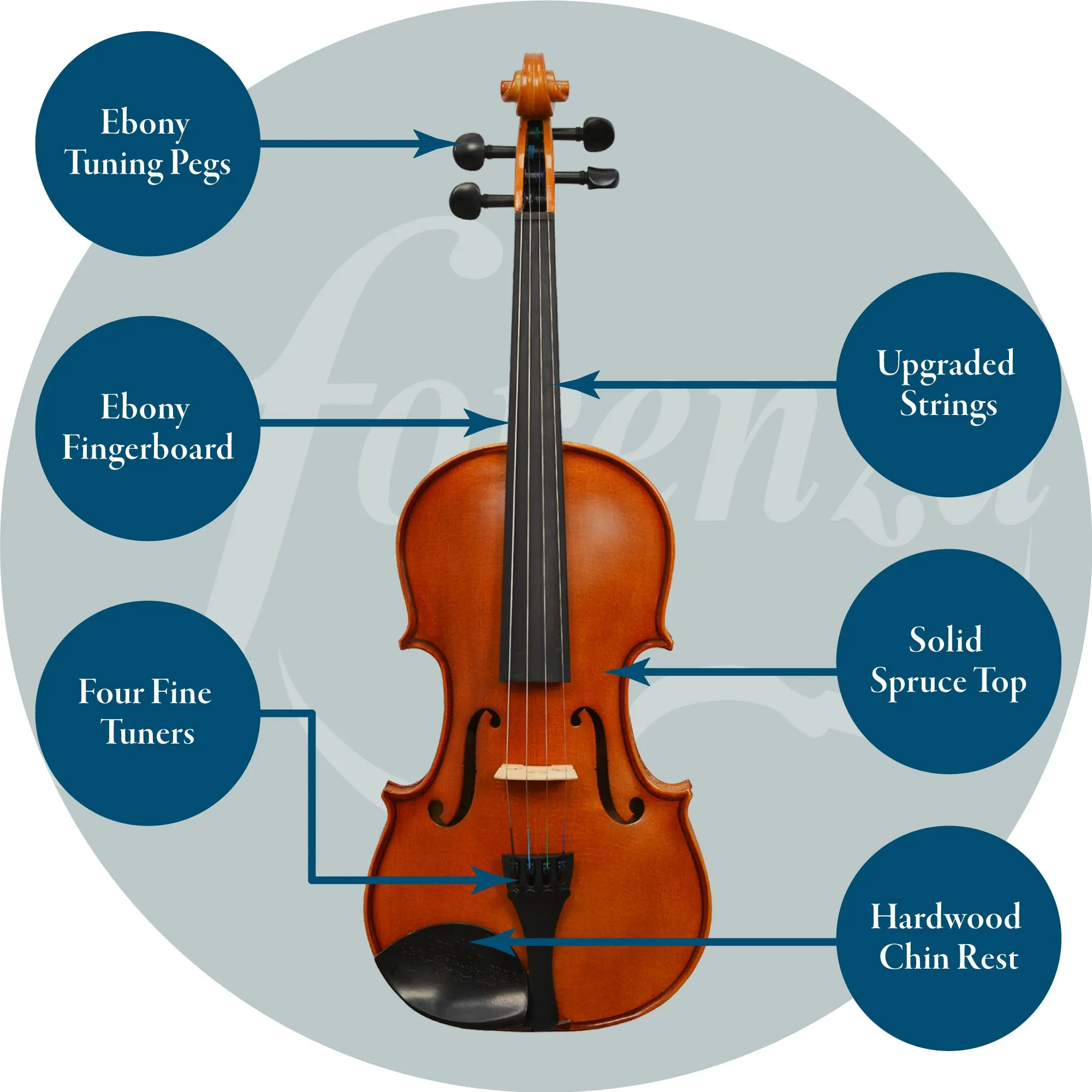 Forenza Prima 2 Violin Outfit - 1/2 size