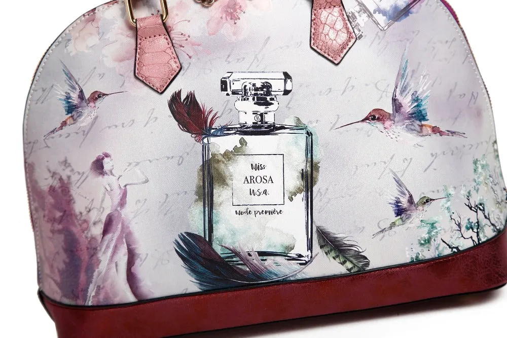 Fragrance Dome Vintage Hollywood Retro Graphic Handbag [BD8914]