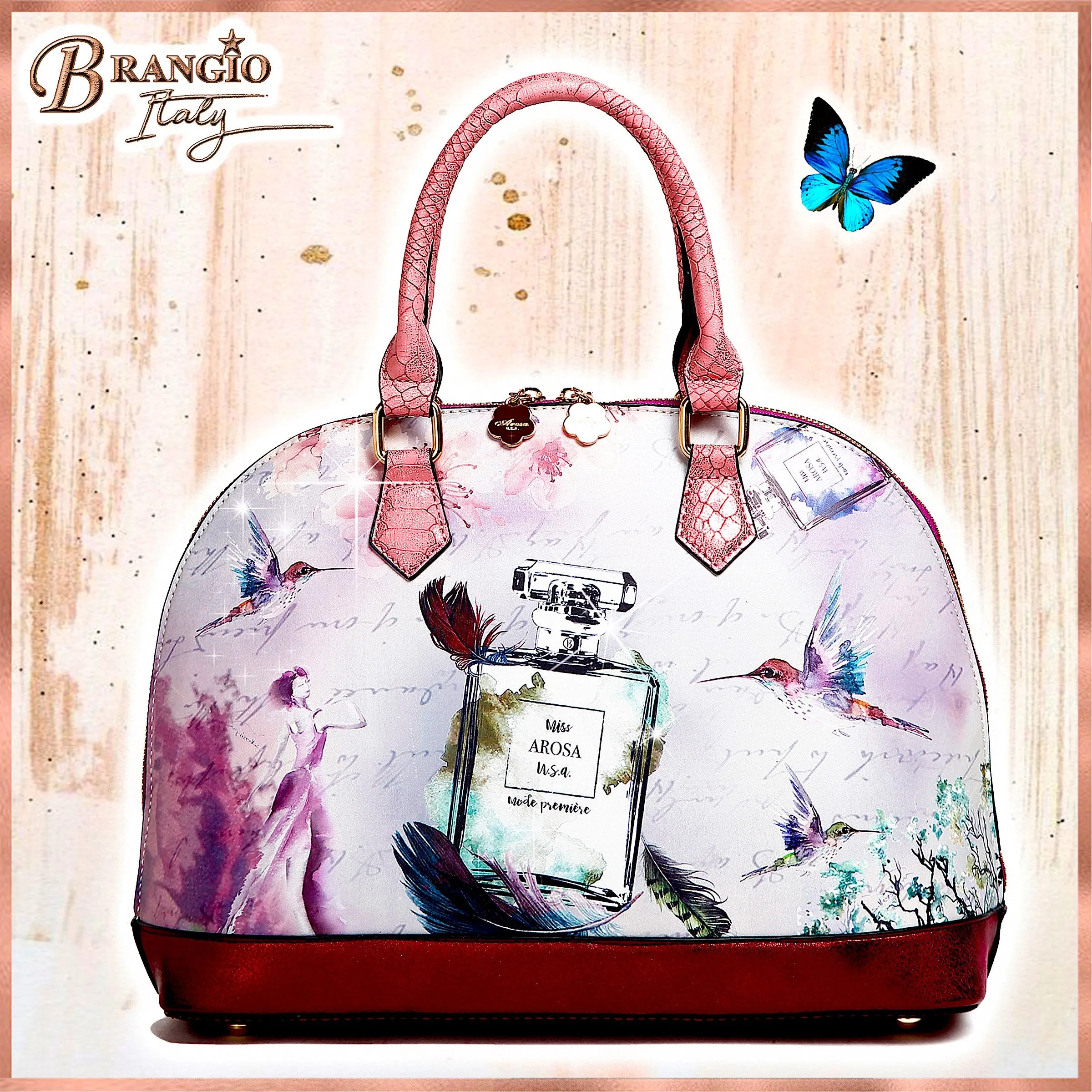 Fragrance Dome Vintage Hollywood Retro Graphic Handbag [BD8914]