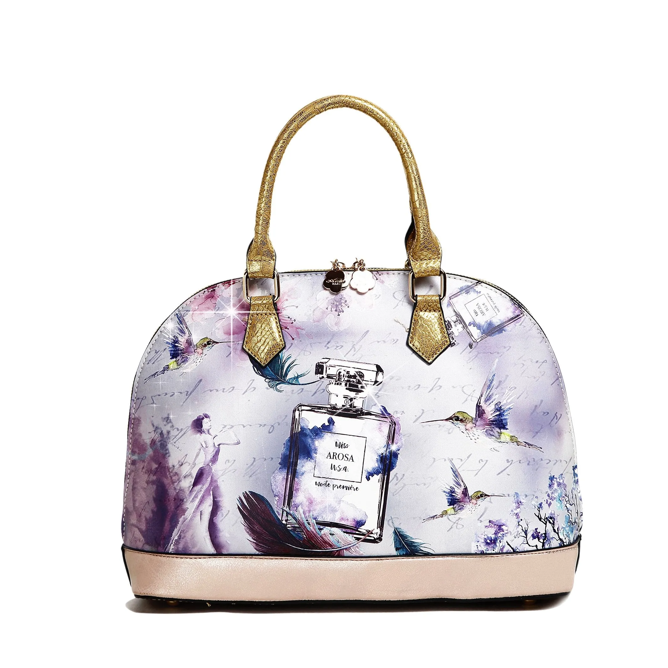 Fragrance Dome Vintage Hollywood Retro Graphic Handbag [BD8914]