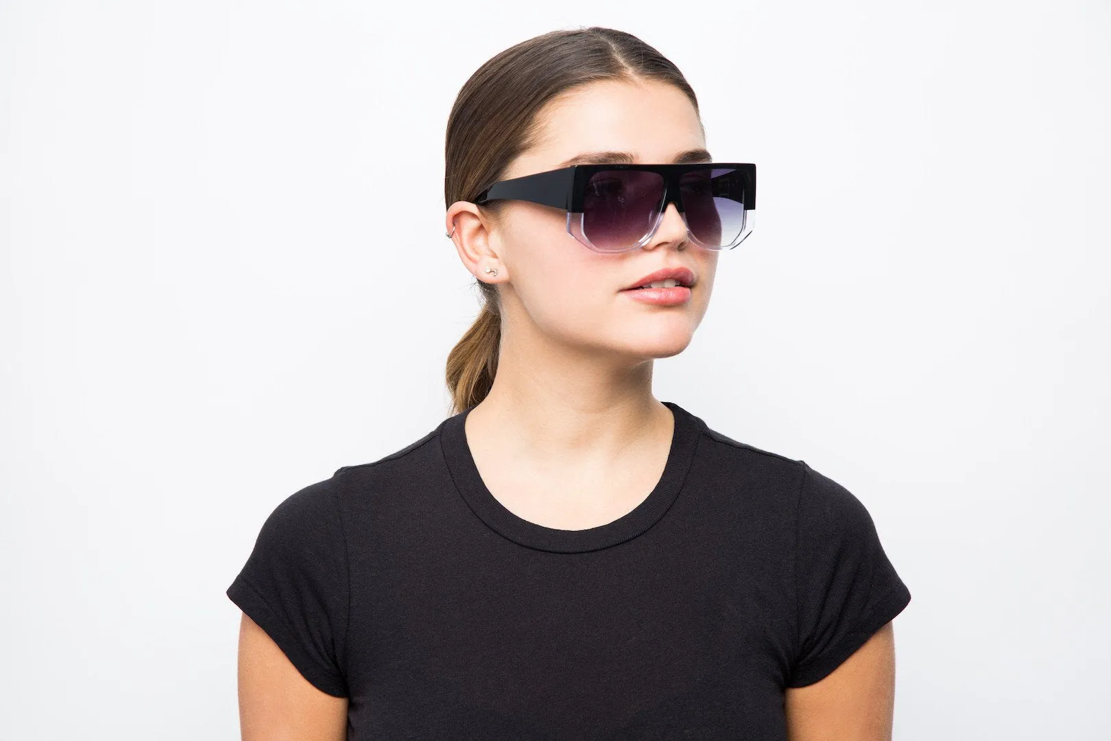 Frequent Flyer Sunglasses | Black & Crystal