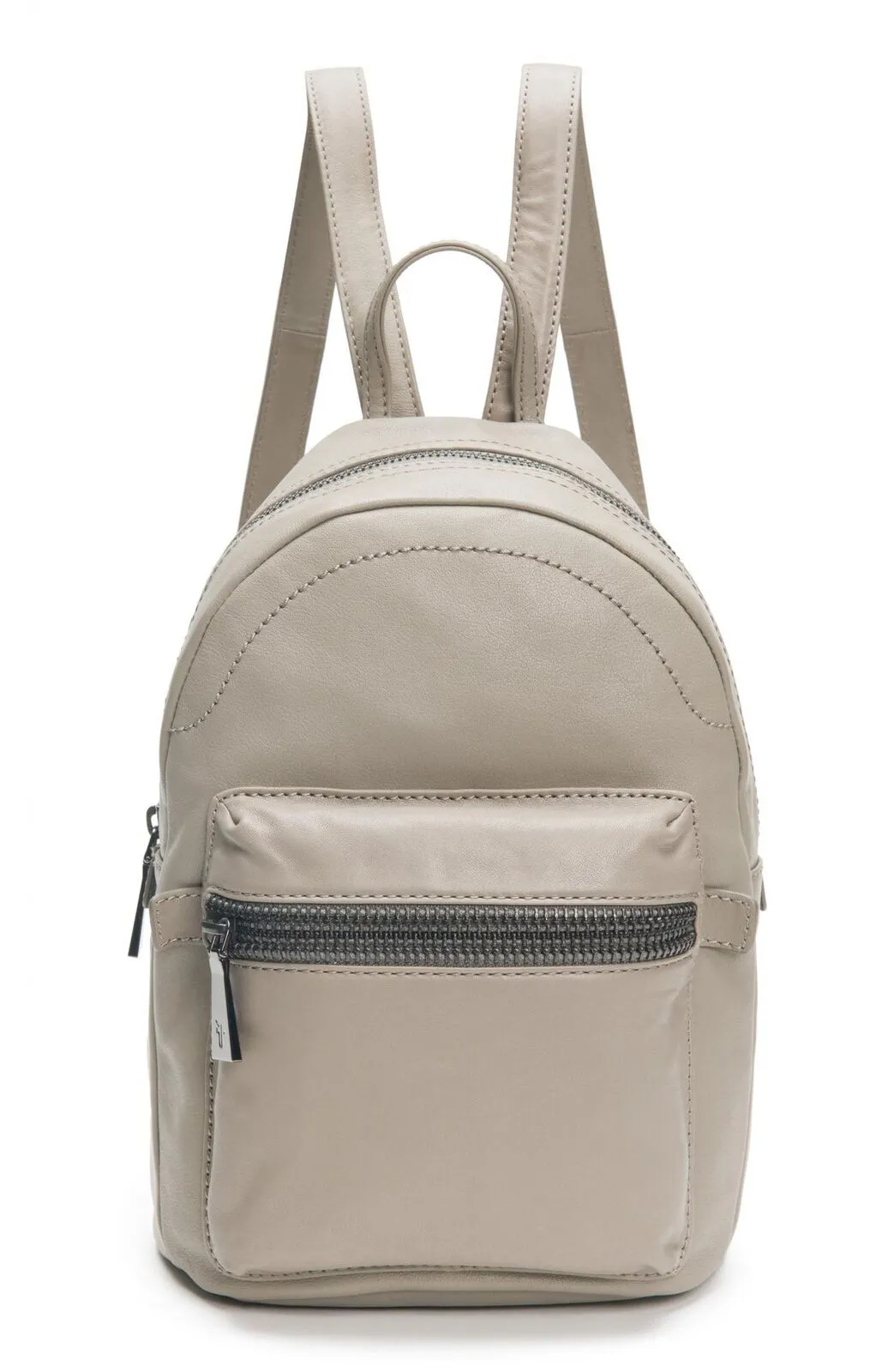 Frye Lena Lambskin Leather Backpack Gray One Size