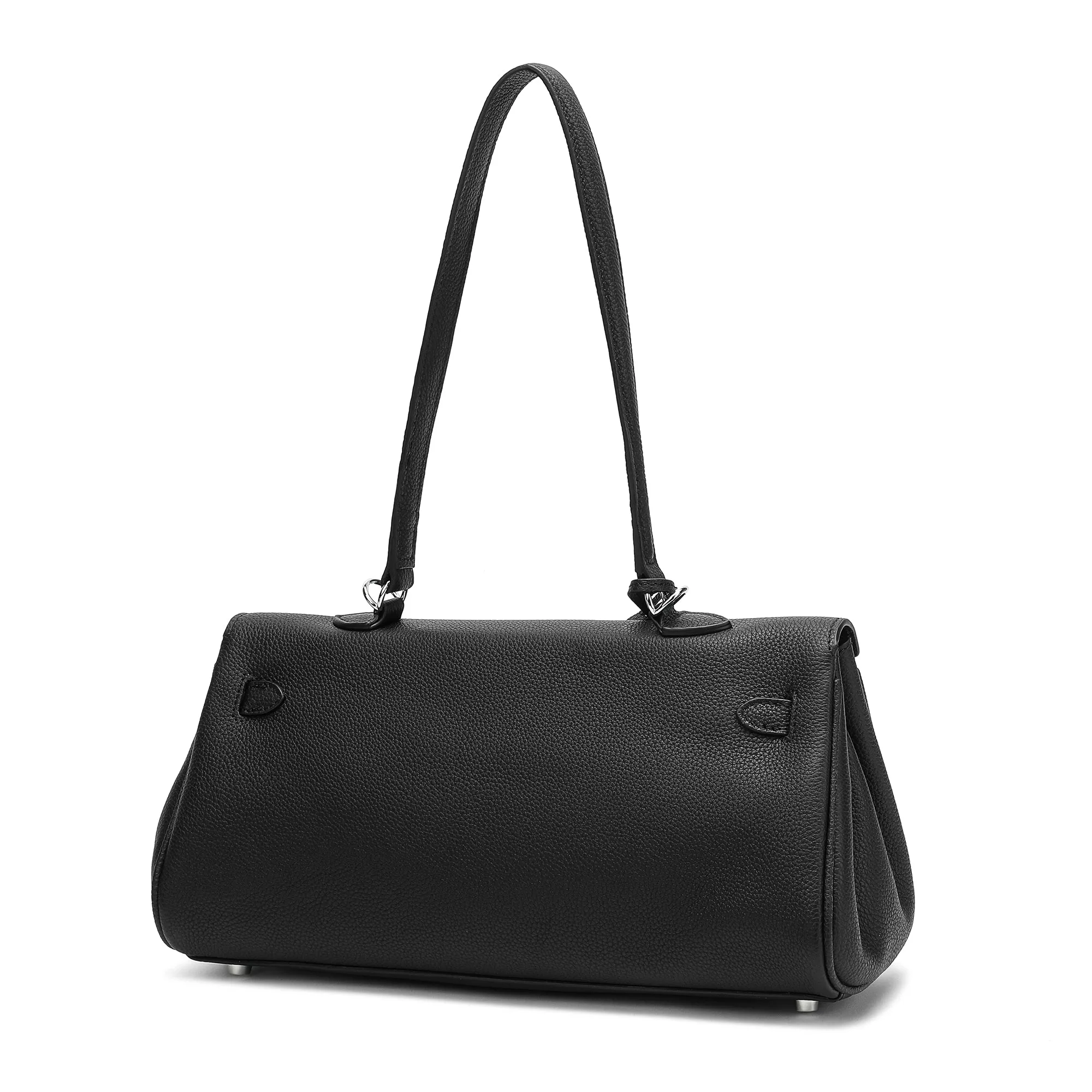 Full-Gain Leather East-West Shoulder Bag