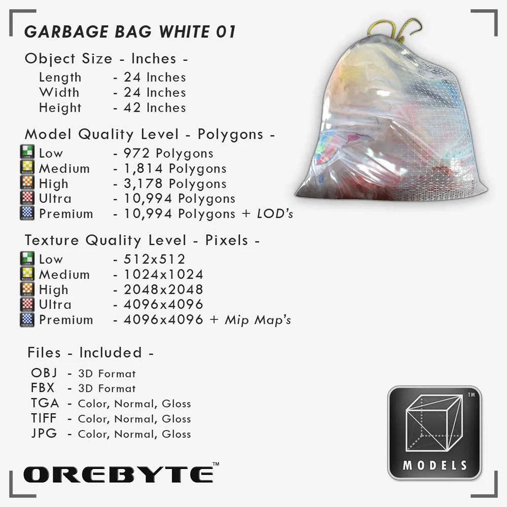 Garbage Bag White 01