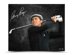 Gary Player Autographed “Up Close with Player” 24x20