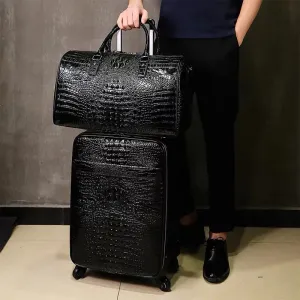 Gattuso Carry-On Luggage Set, Spinner Case & Duffel, Black, 20 inches