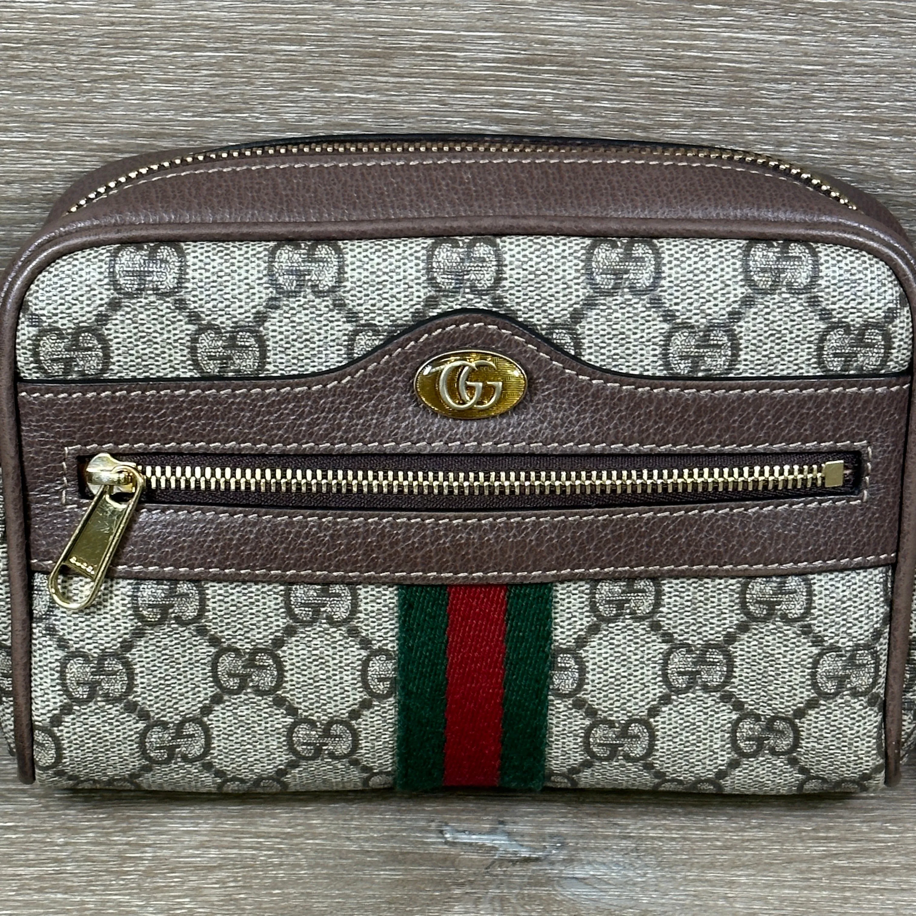 GG Supreme Monogram Web Mini Ophidia Shoulder Bag - Brown