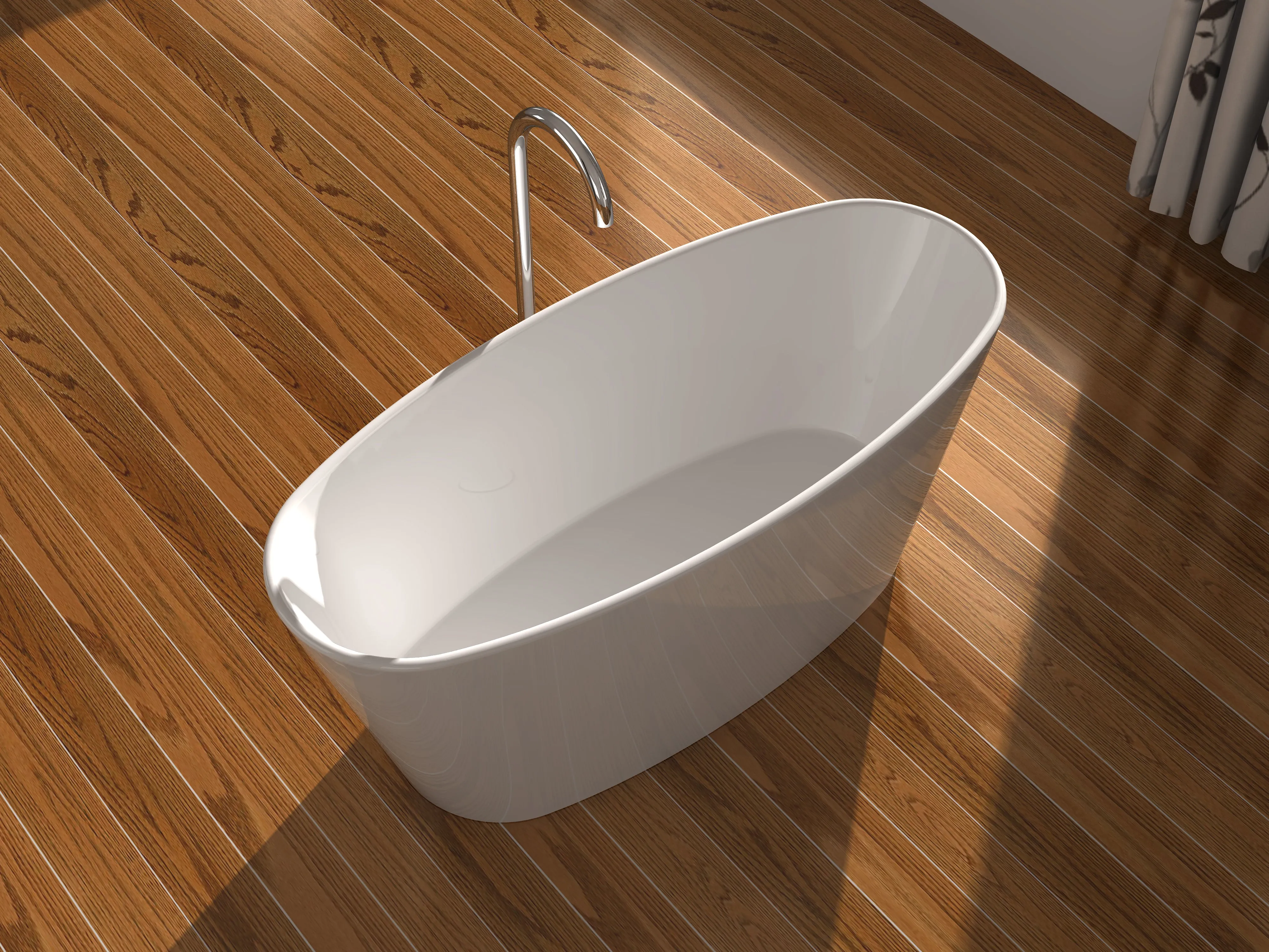 Gia Upright Compact Stone Bath - 1580mm - G6504