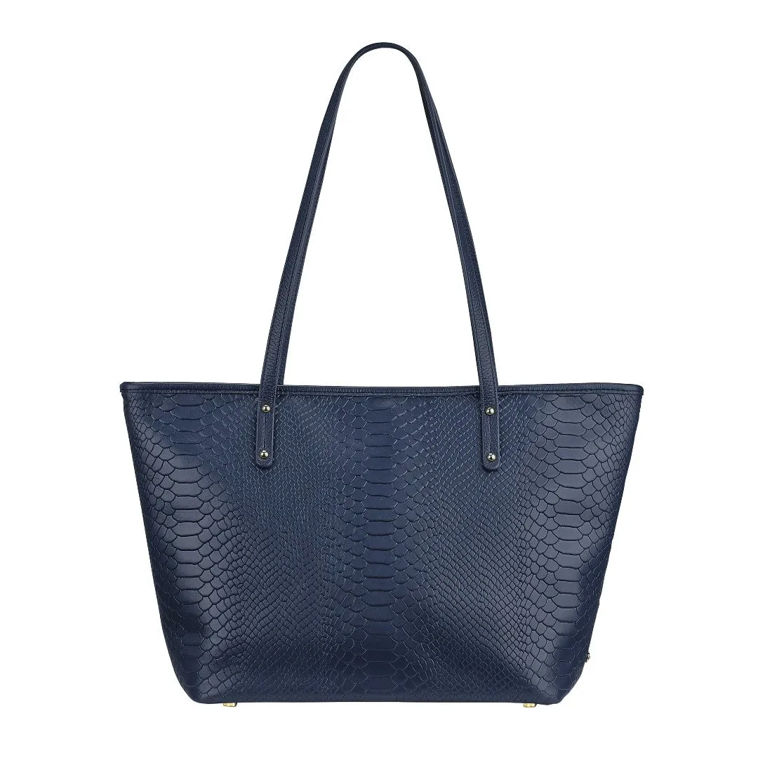 Gigi NY Python Leather Taylor Tote Bag