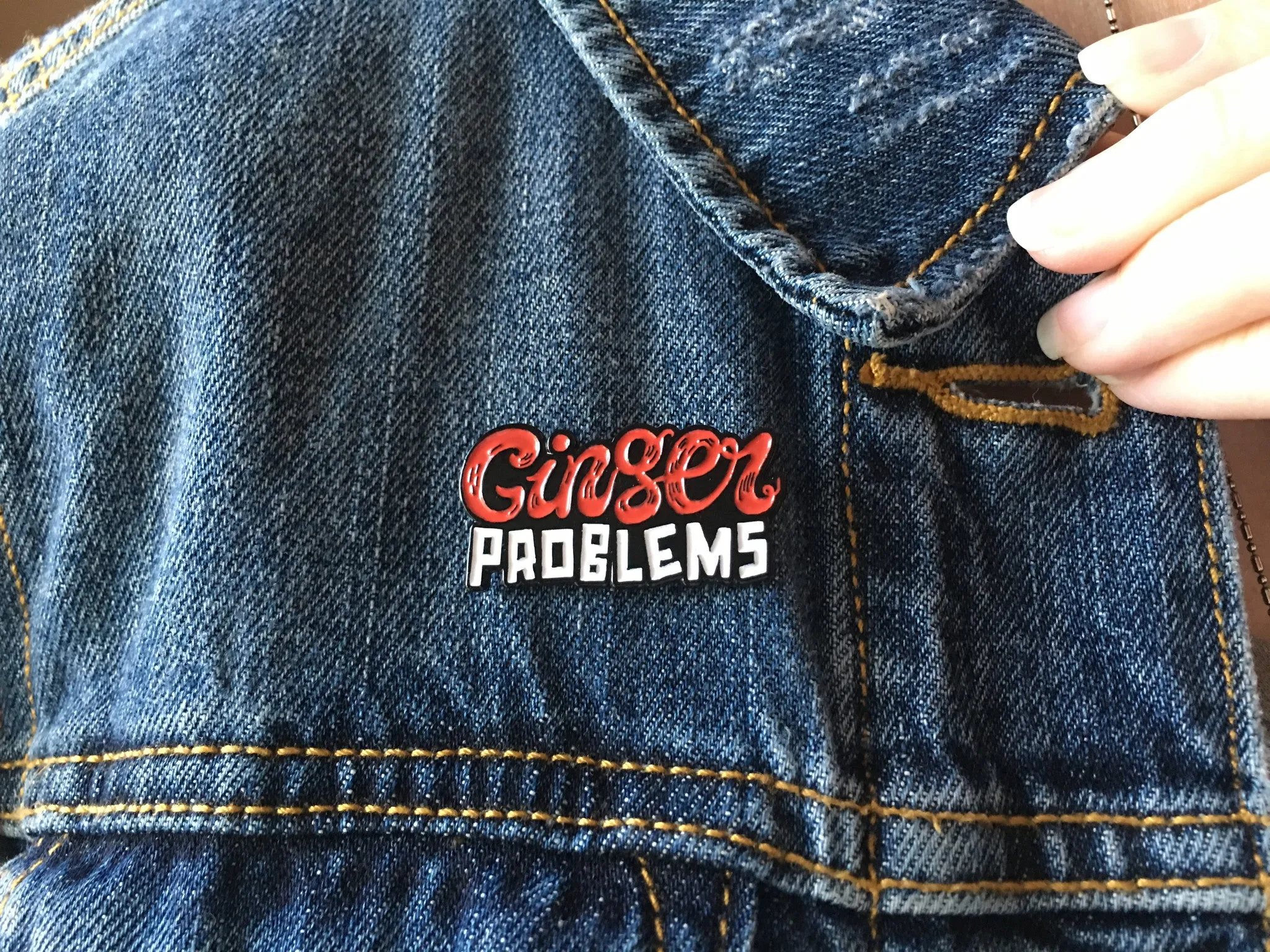 Ginger Problems Logo Pin