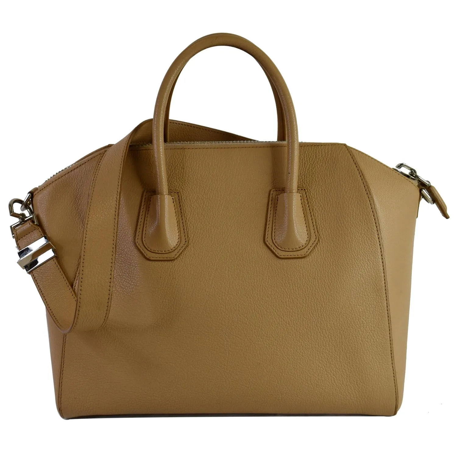 GIVENCHY Antigona Medium Leather Shoulder Bag Beige