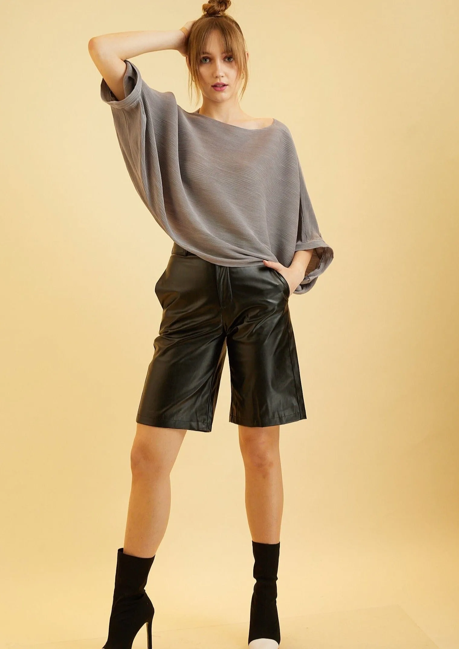 Glam Sleeve Textured Top