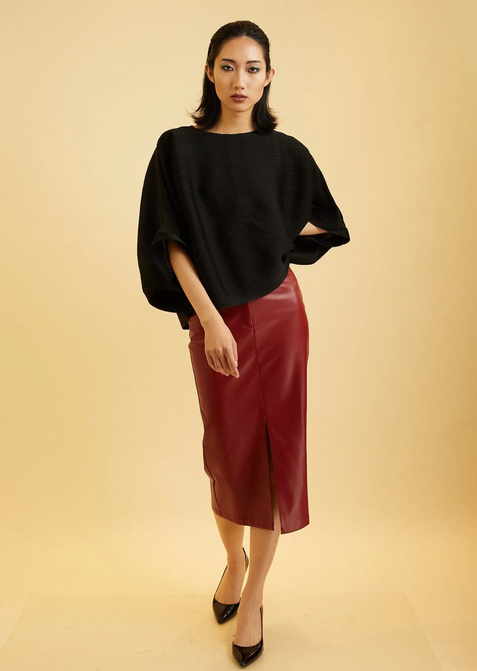 Glam Sleeve Textured Top