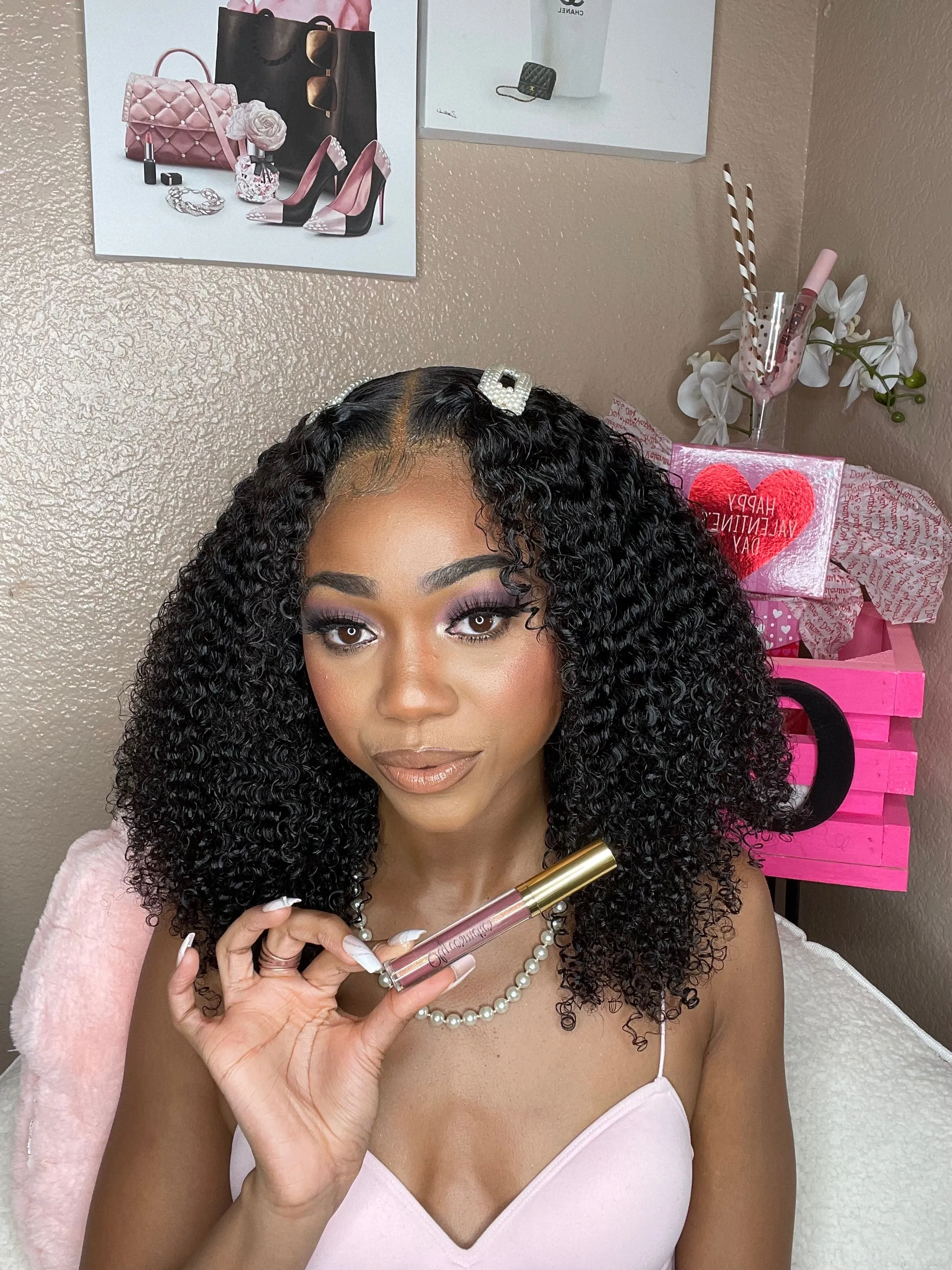 Glitter lip gloss (Matte).