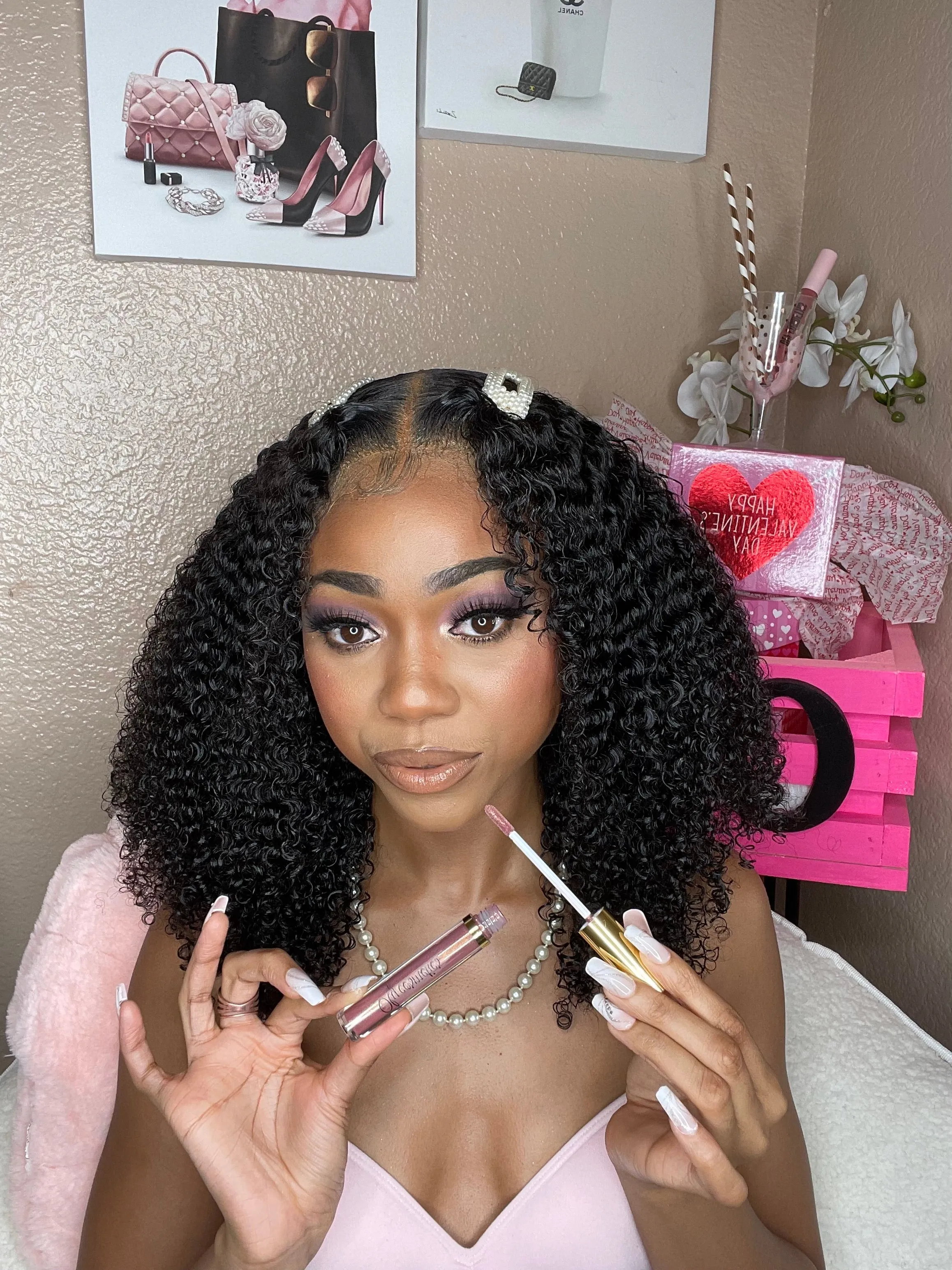 Glitter lip gloss (Matte).