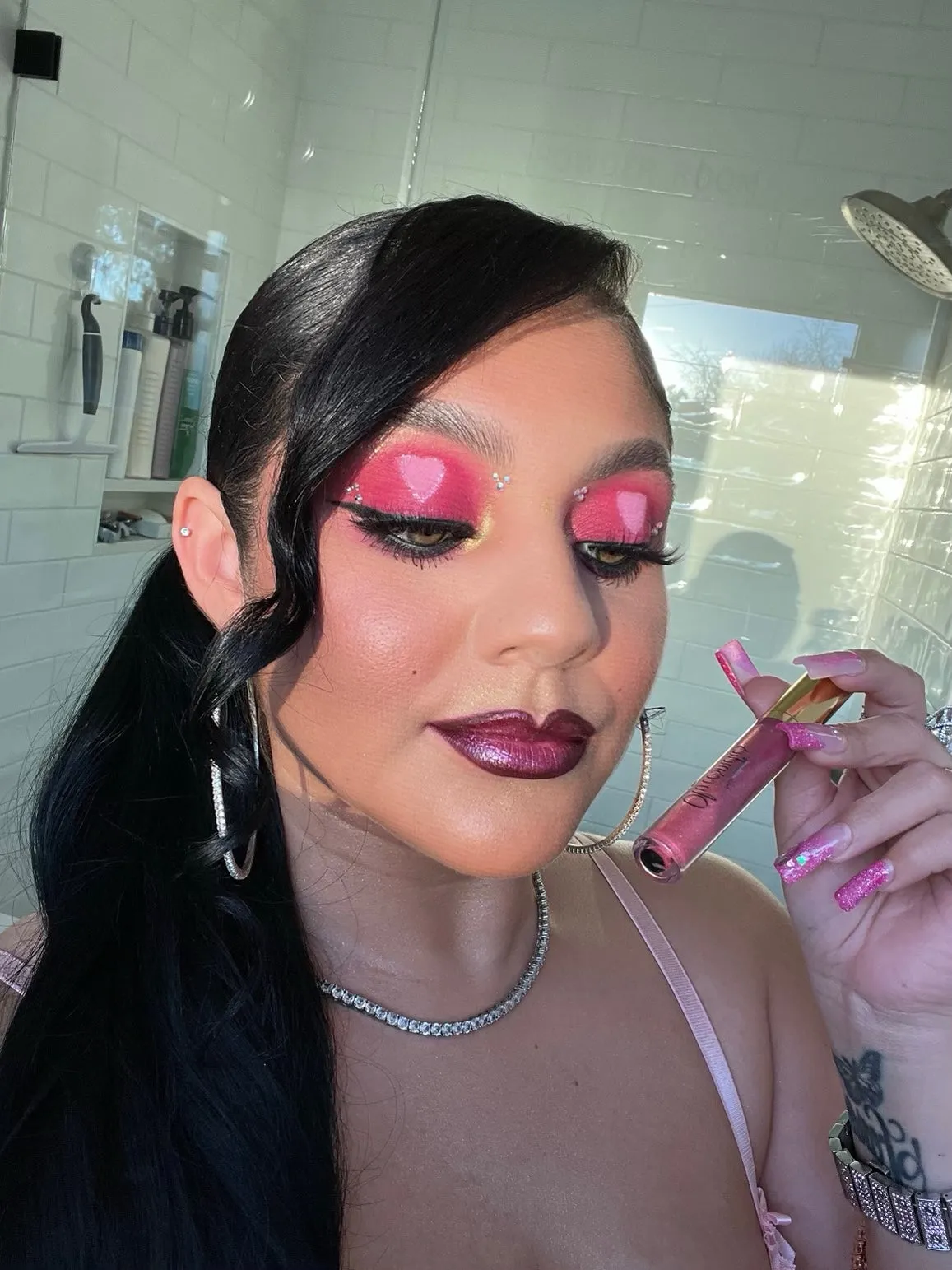 Glitter lip gloss (Matte).