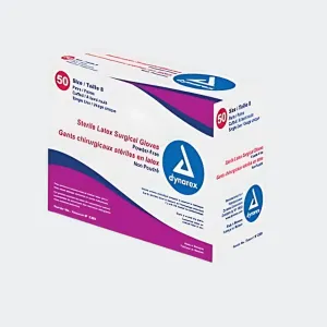 Gloves, Surgical, Powder Free, Latex, Sterile, Dynarex, 50/bx
