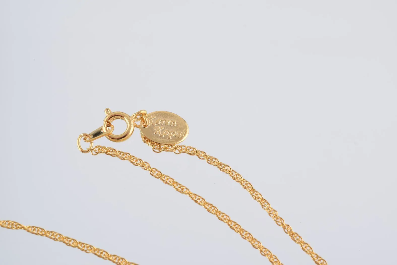 Gold & Light Blue Egg Pendant Necklace