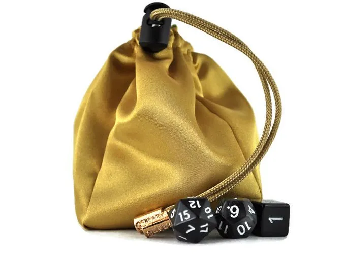 Green and gold dice bag