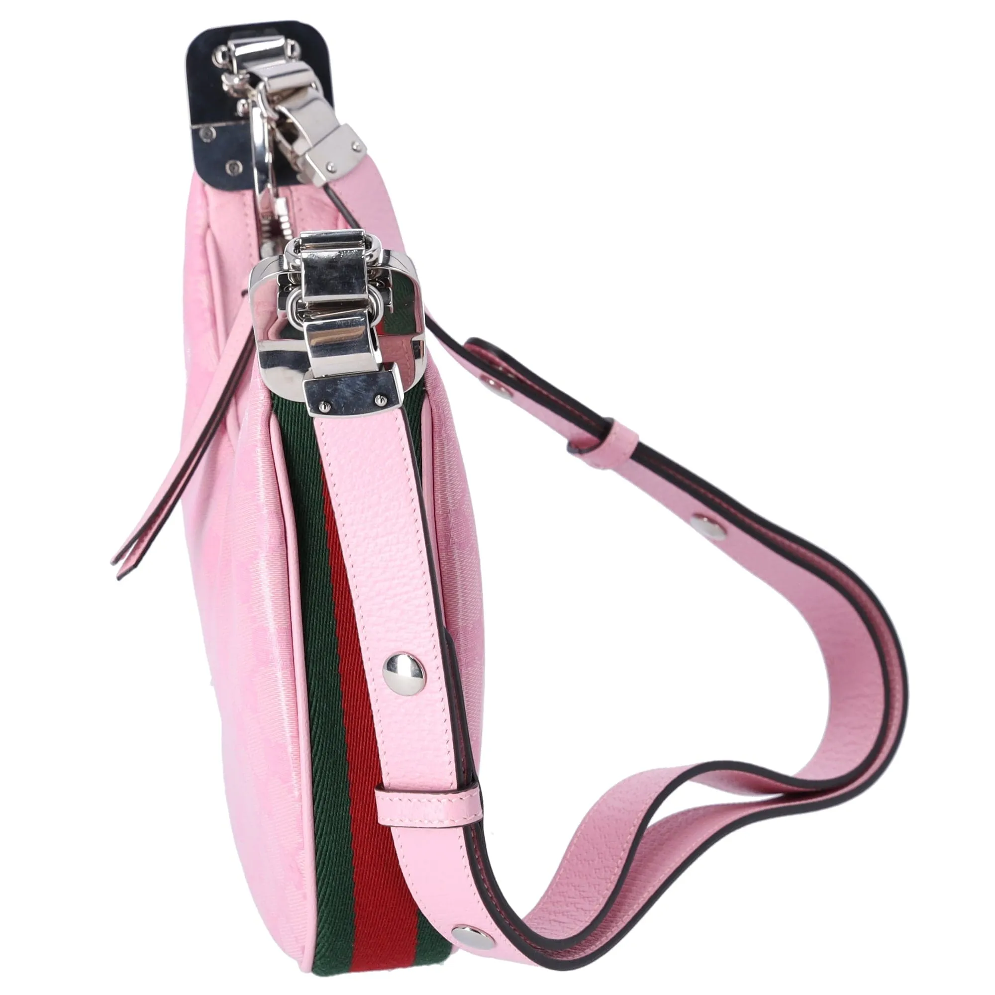 GUCCI Attache Small Shoulder Bag 699409 Pink GG Multicolor Strap