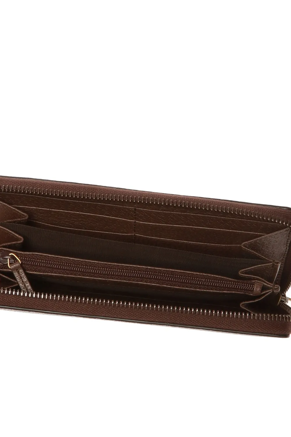 Gucci Bee Star Zip Around Wallet in Brown
