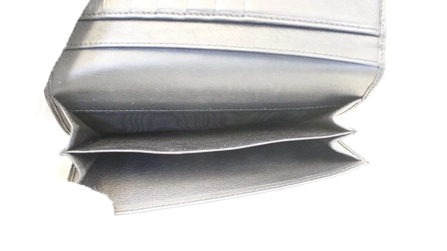 GUCCI Black Guccissima Leather Long Wallet