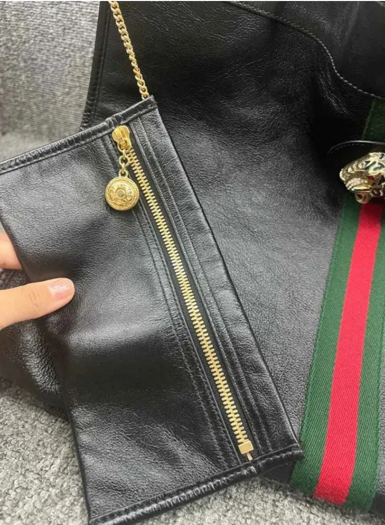 Gucci Black Supreme Leather Shoulder Bag