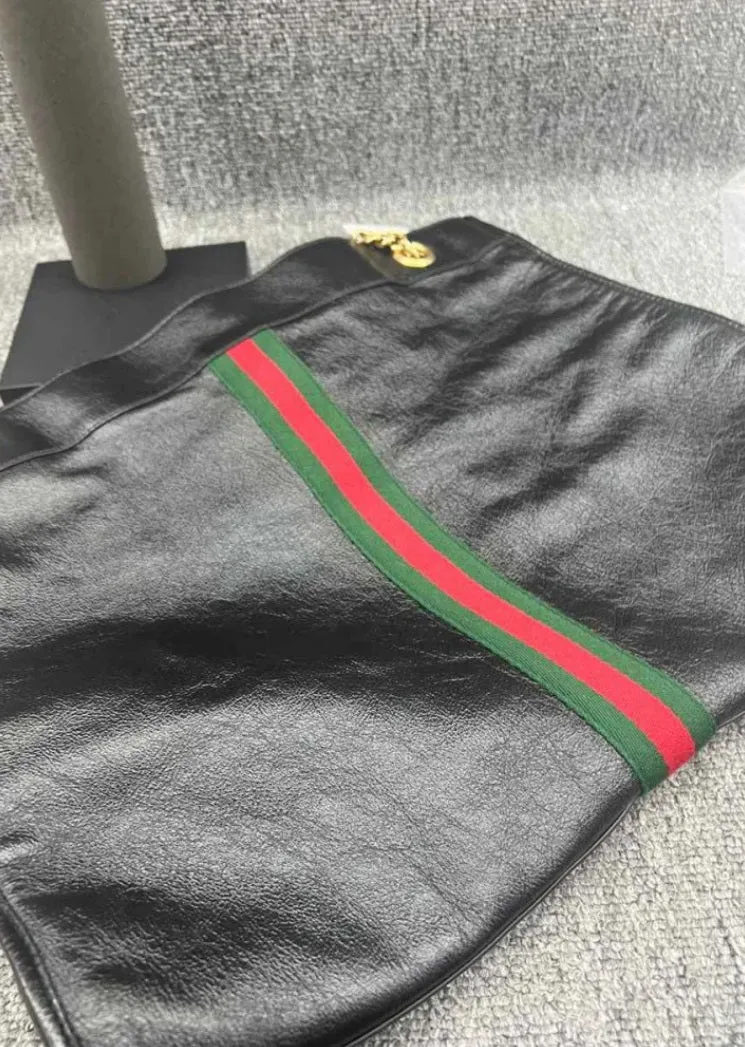 Gucci Black Supreme Leather Shoulder Bag