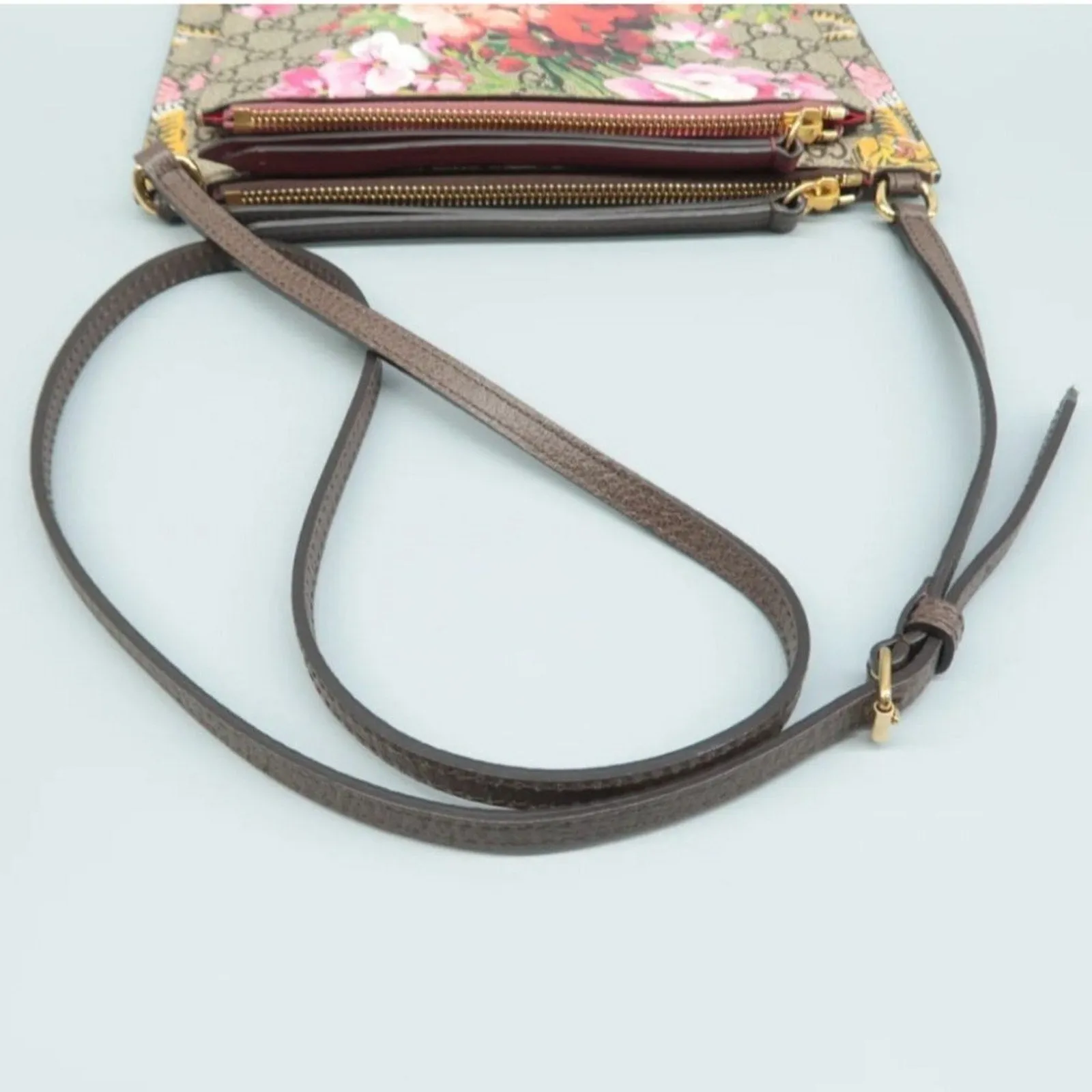 GUCCI Brown W/P Canvas Shoulder Bag