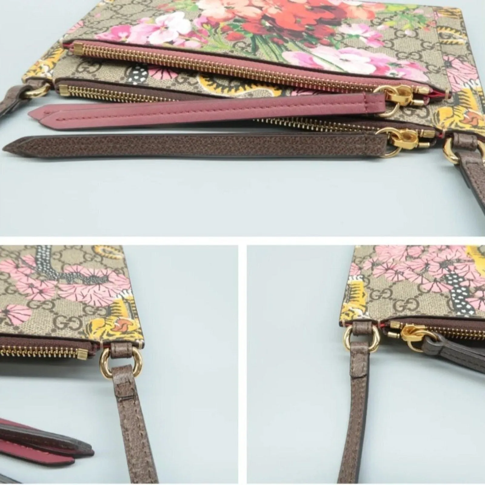GUCCI Brown W/P Canvas Shoulder Bag