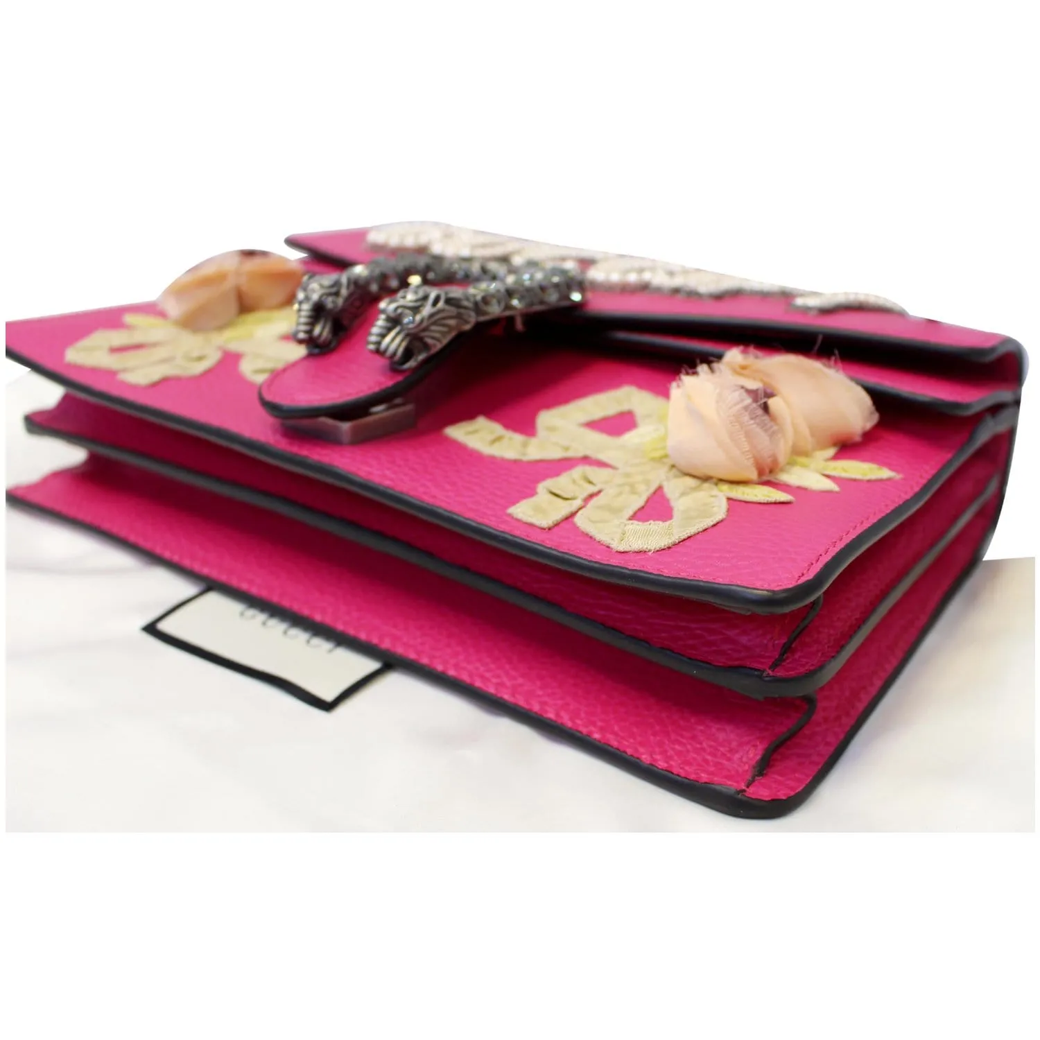 Gucci Dionysus Small Guccify Grained Leather Shoulder Bag Pink - 20% OFF