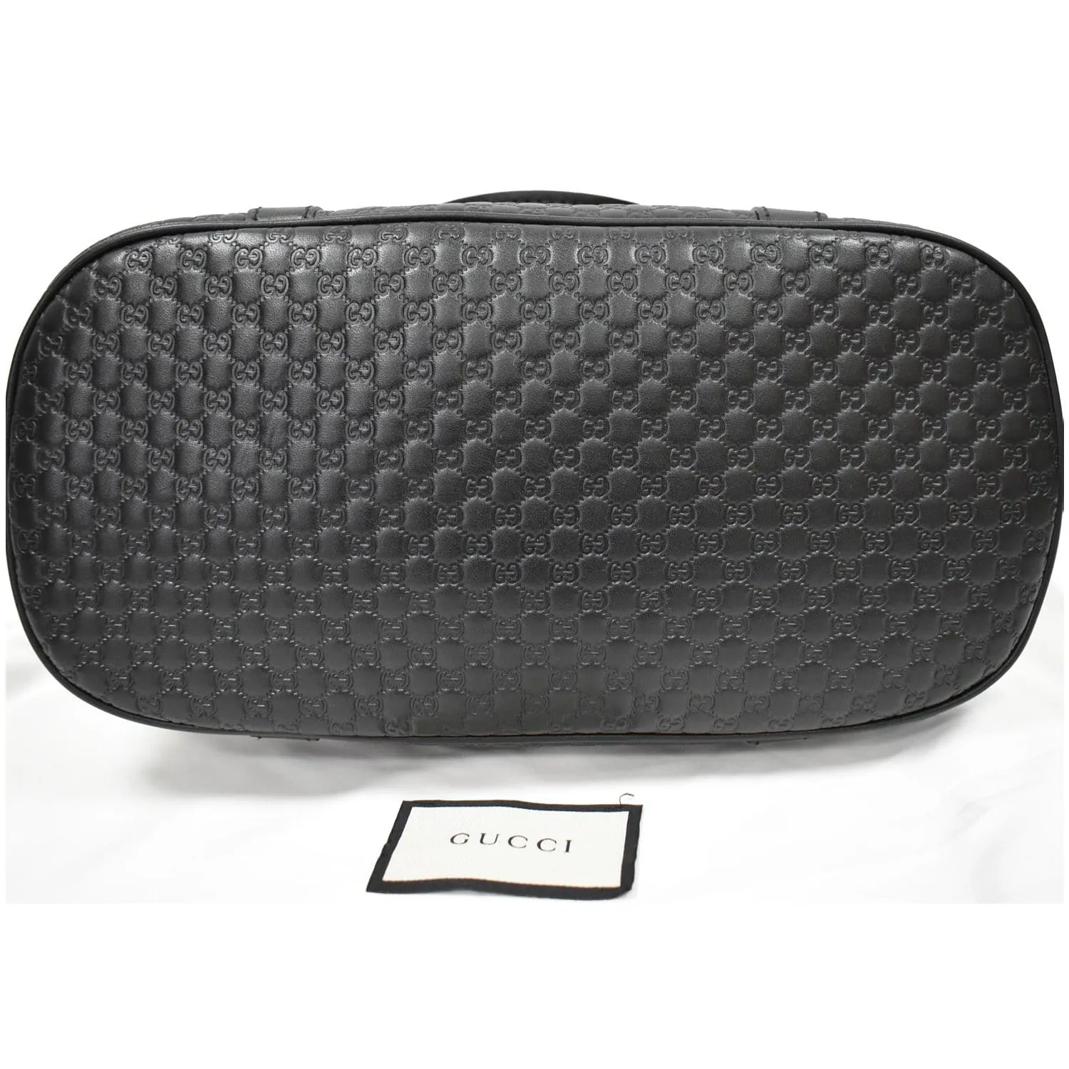 GUCCI Dome Medium Microguccissima Leather Shoulder Bag Black 449663