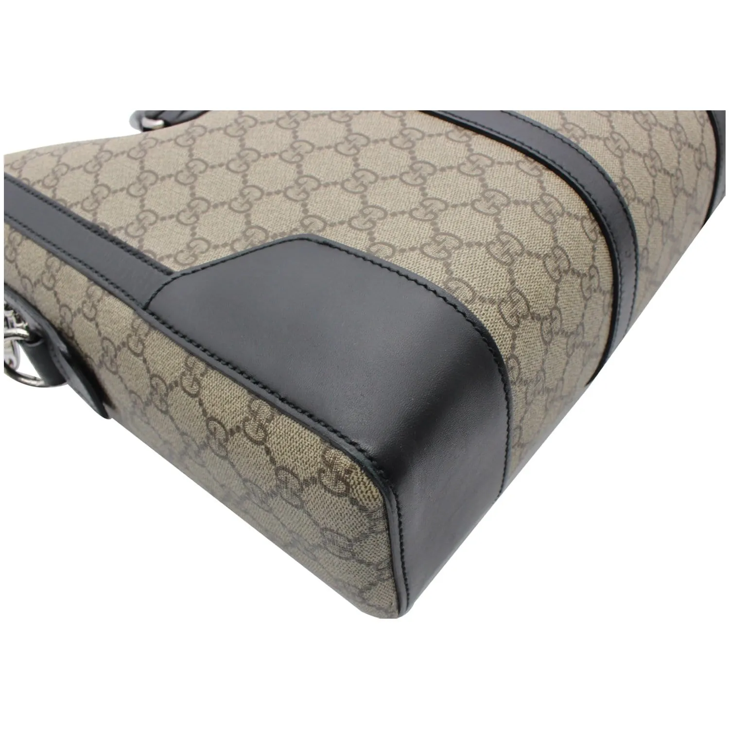 GUCCI Eden GG Supreme Canvas Briefcase Bag Beige 406384
