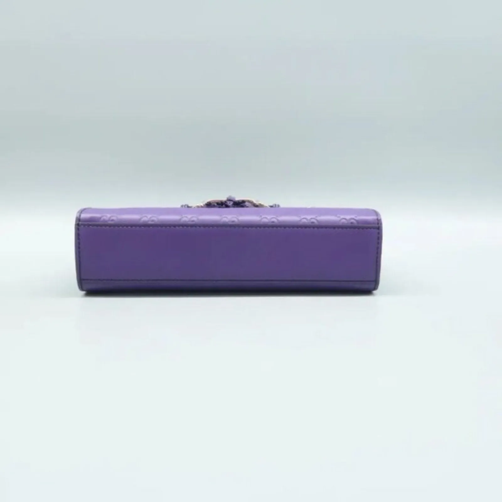 GUCCI Emily Purple GG Leather Shoulder Bag