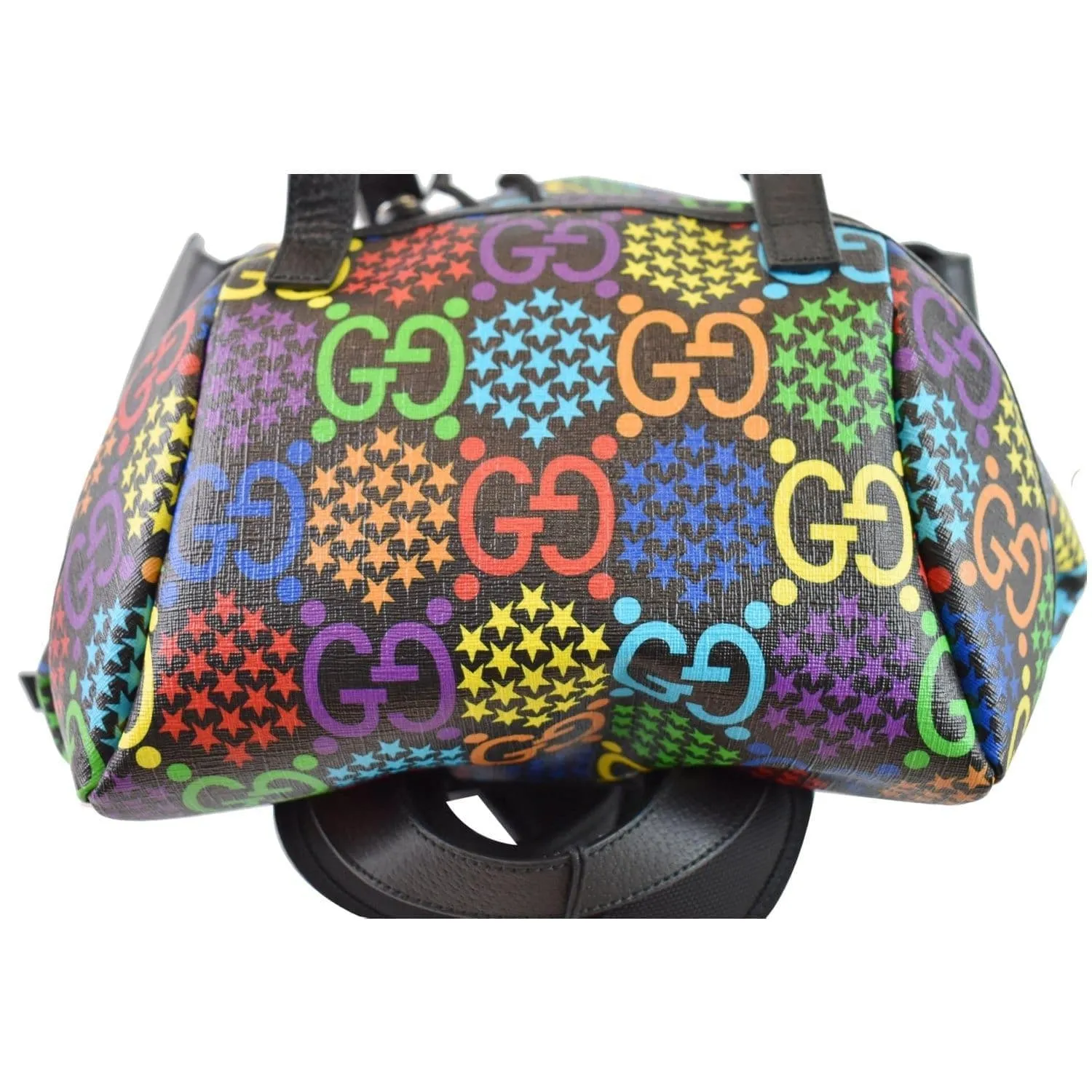 GUCCI GG Psychedelic Supreme Medium Backpack Bag Black 598140 - Final Sale