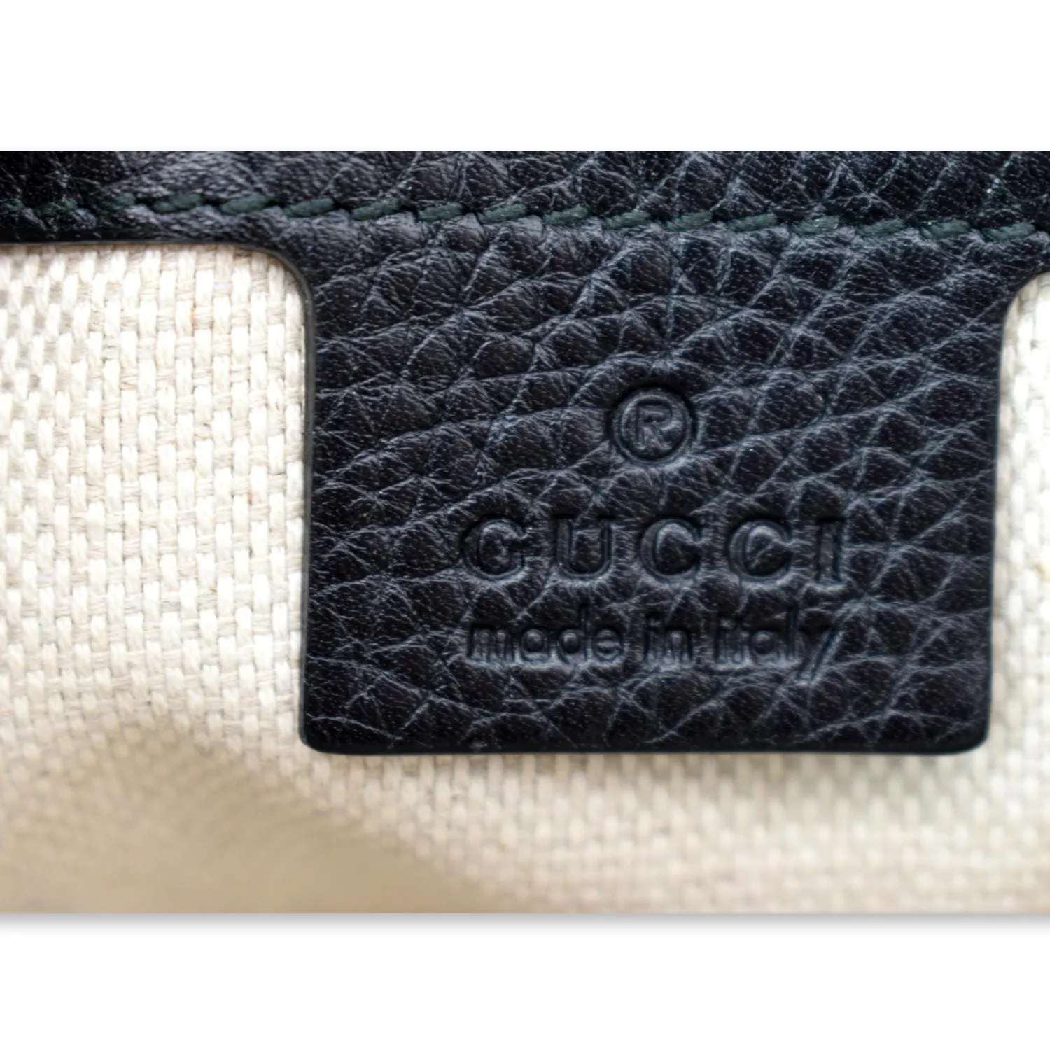 GUCCI GG Soho Tassel Chain Leather Crossbody Bag Beige Black