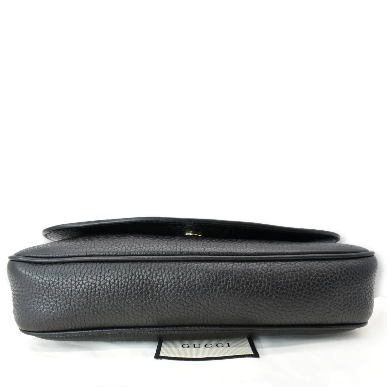 GUCCI GG Soho Tassel Chain Leather Crossbody Bag Beige Black