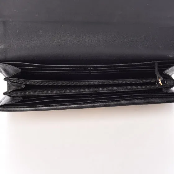 Gucci GG Supreme Bees Flap Long Wallet in Beige