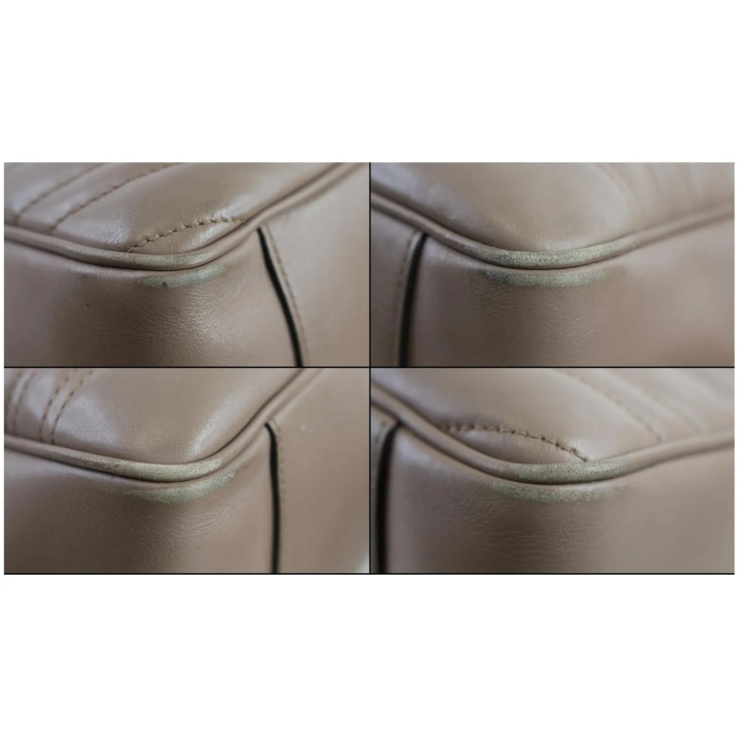 GUCCI Large GG Marmont Calfskin Matelasse Shoulder Bag Nude 498090
