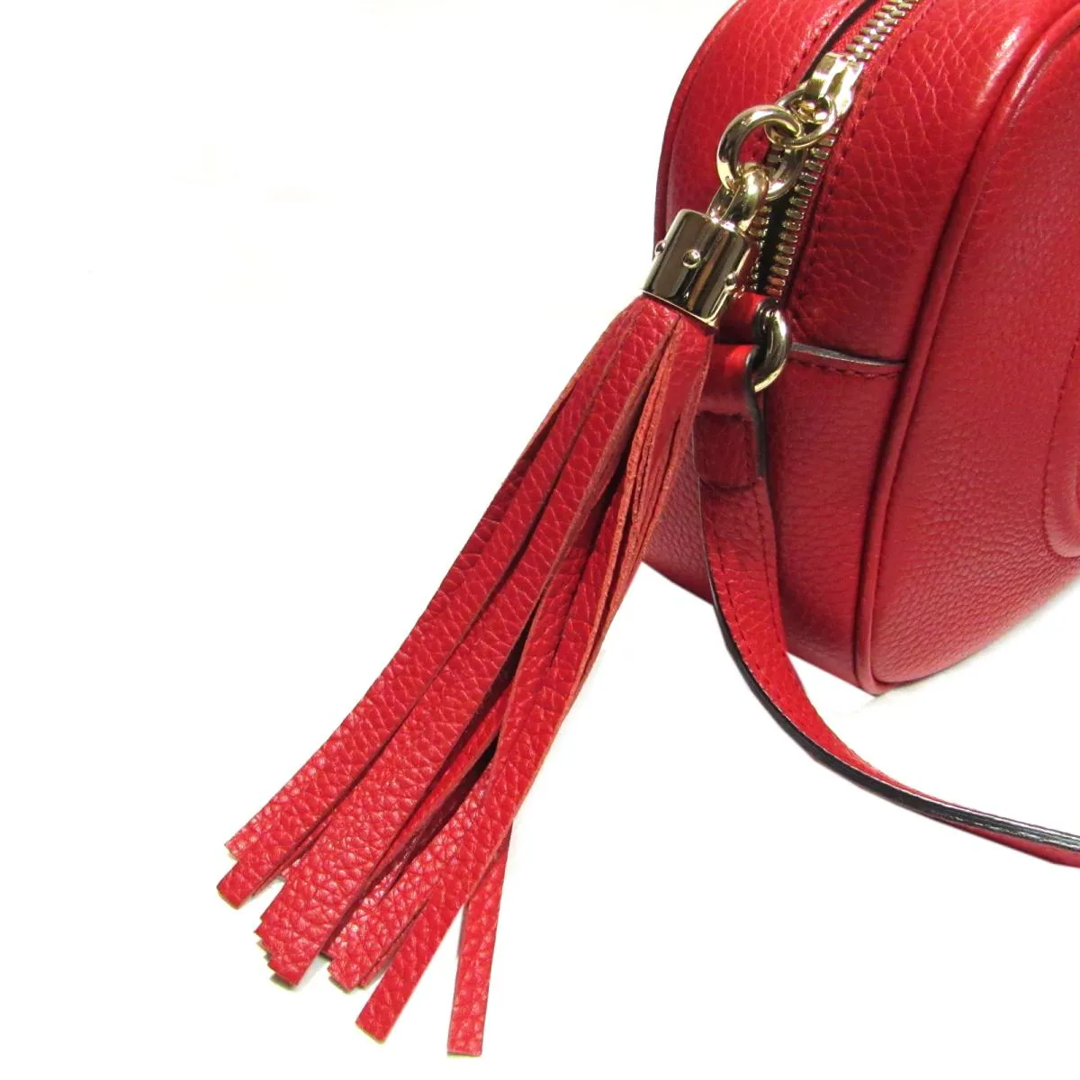 Gucci Leather Disco Bag in Red