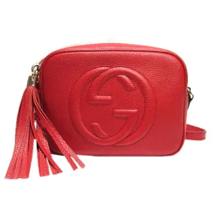 Gucci Leather Disco Bag in Red