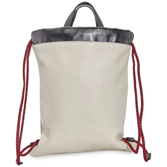 Gucci Logo-Print Drawstring Backpack in White