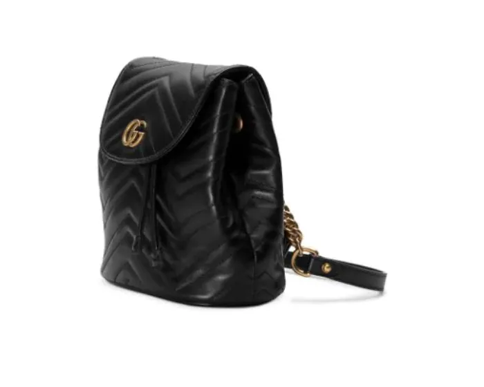Gucci Marmont Quilted Leather Backpack in Black