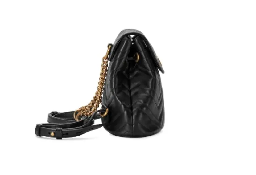 Gucci Marmont Quilted Leather Backpack in Black