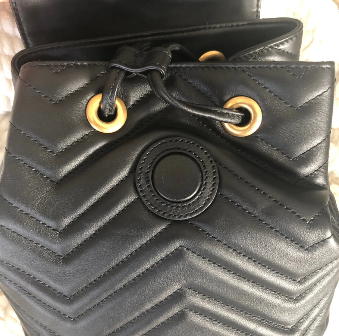 Gucci Marmont Quilted Leather Backpack in Black