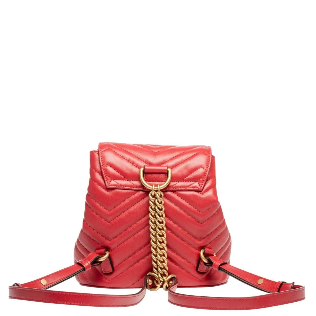 Gucci Marmont Quilted Leather Backpack in Red