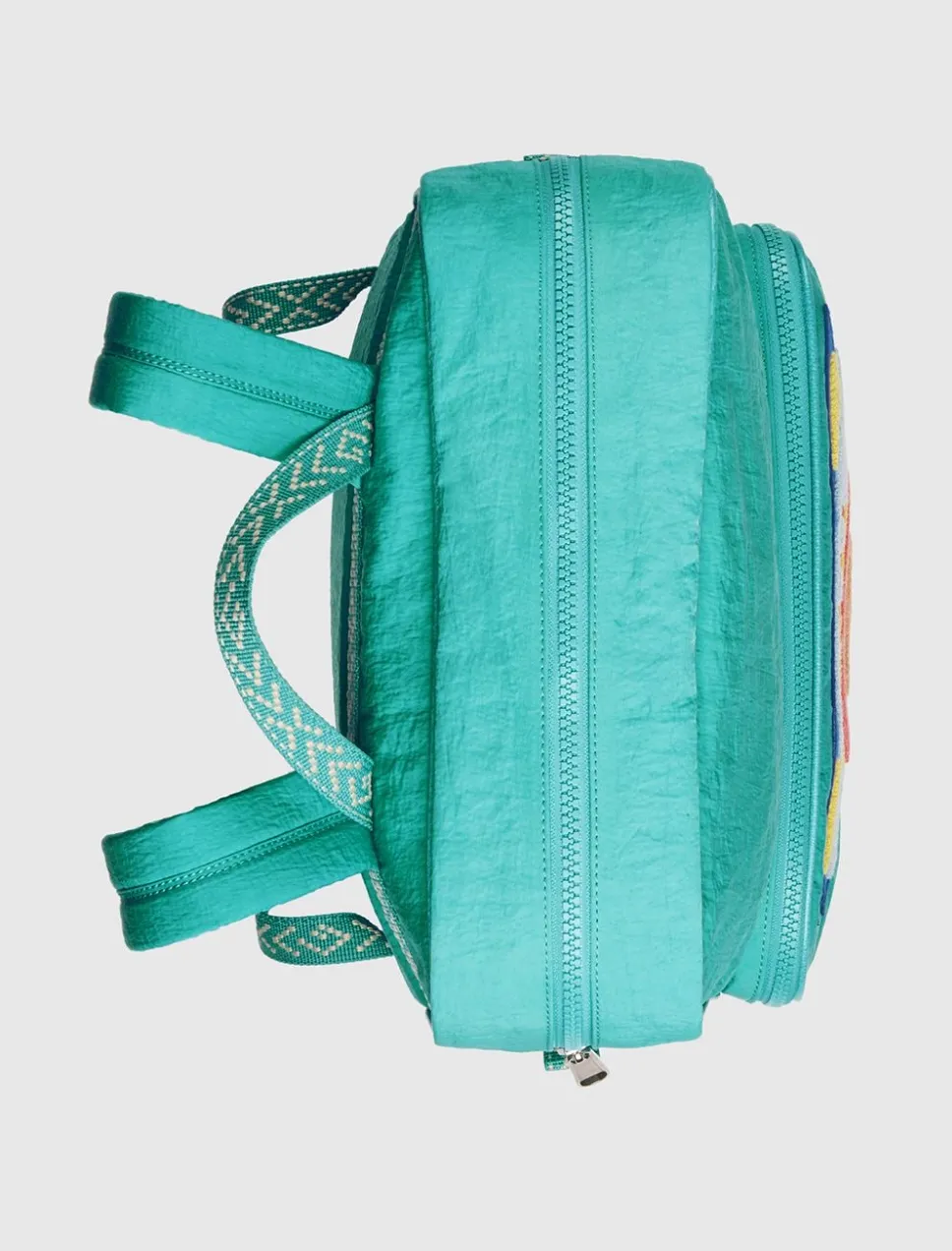 Gucci Medium 80s Logo Patch Backpack in Blue