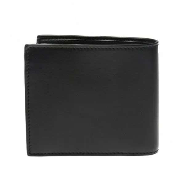 Gucci Mini Print Logo Leather Wallet With Coin Pocket in Black