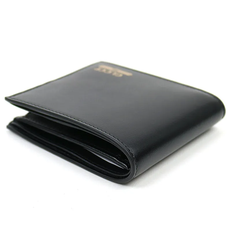 Gucci Mini Print Logo Leather Wallet With Coin Pocket in Black